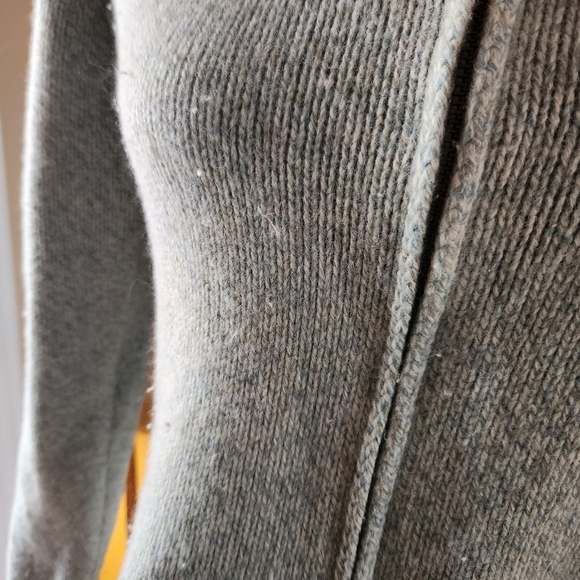 L. L. Bean sweater full zip knit green sweater lambs wool rabbit hair blend XS - Picture 13 of 13